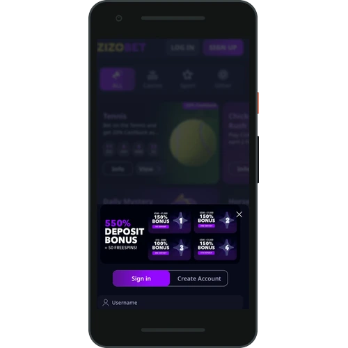 ZizoBet casino download